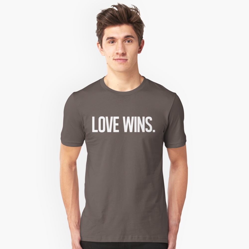 LOVE WINS. Slim Fit T-Shirt