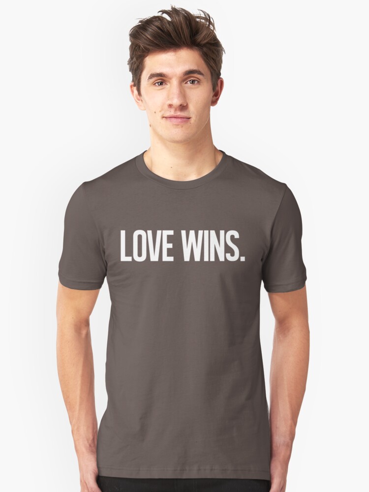 Alternate view of LOVE WINS. Slim Fit T-Shirt