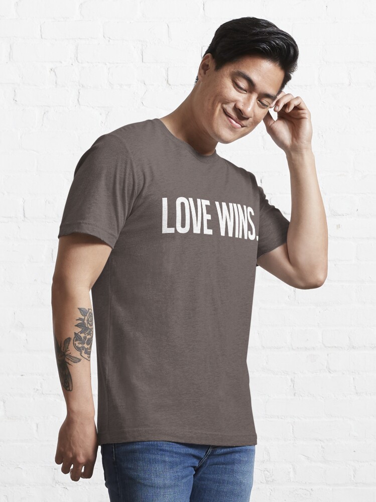 Alternate view of LOVE WINS. Essential T-Shirt