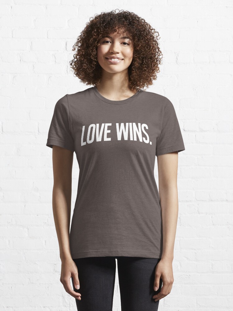 Alternate view of LOVE WINS. Essential T-Shirt