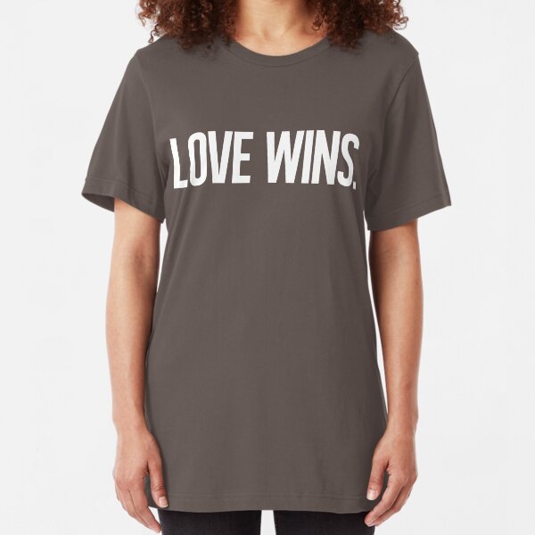LOVE WINS. Slim Fit T-Shirt