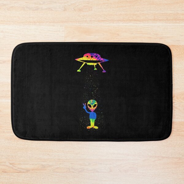Item preview, Vintage 1970's 80's Tie Dye Groovy Alien Peace Sign designed and sold by ThreadsNouveau.