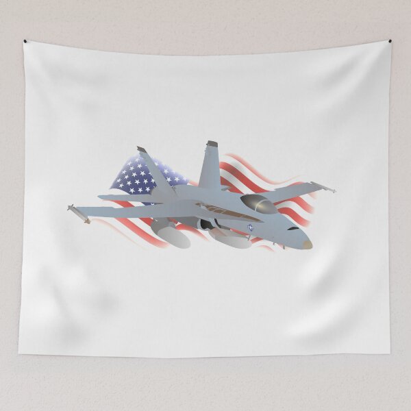 Item preview, American Jet Fighter with American Flag designed and sold by NorseTech.