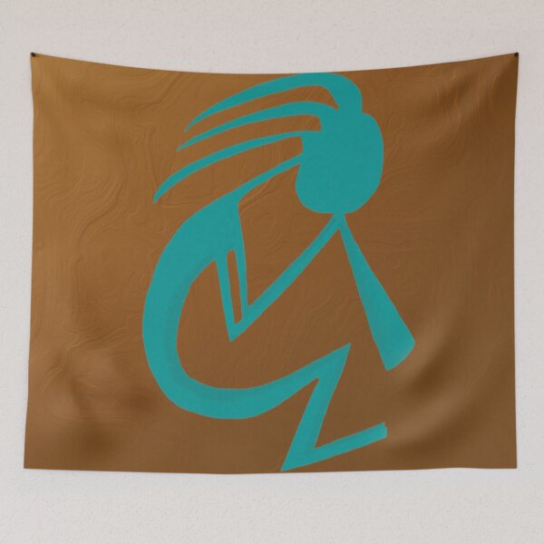 Item preview, The Teal Kokopelli designed and sold by OneArtsyMomma.