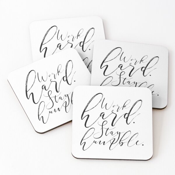 Item preview, Work Hard Stay Humble Typography Quote designed and sold by knightsydesign.