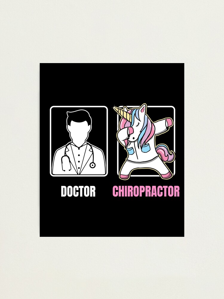 Impression Photo Chiropracteur Licorne Citation Drole Comparer Humour De Tamponnage Rose Par Createdbyheidi Redbubble