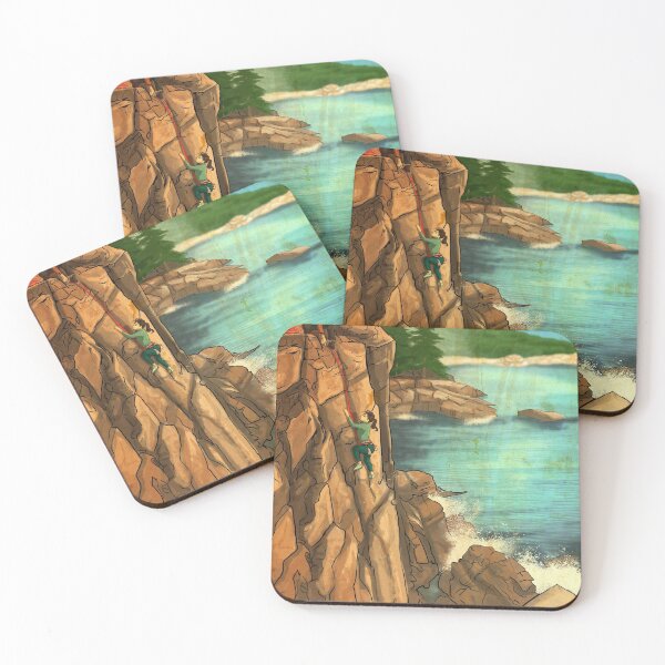 Item preview, Rock Climb Acadia Travel Art designed and sold by lynxcollection.