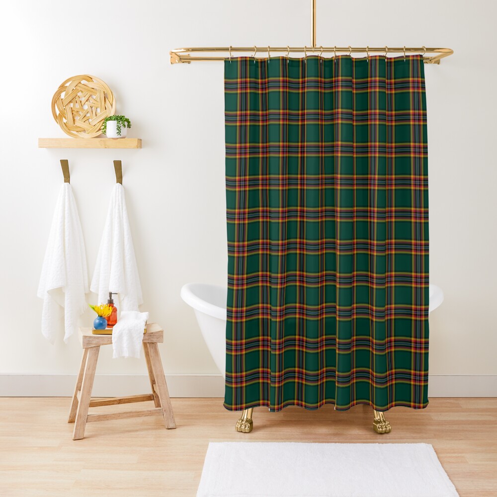 "Moran Tartan Forest Green Irish Plaid" Shower Curtain for Sale by