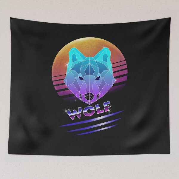 Item preview, 90s Retro Geometric Wolf designed and sold by yajyolid.