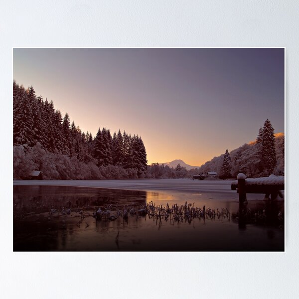Frozen Loch Ard, Scotland. Poster