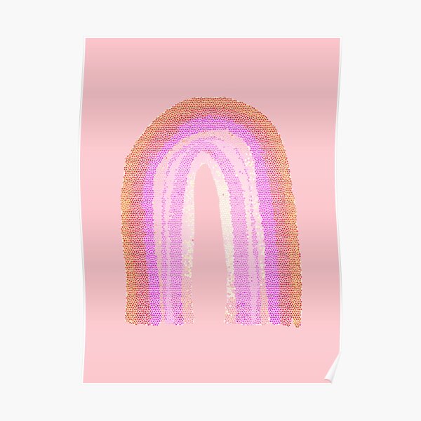 Regenbogen rosa pattern Poster