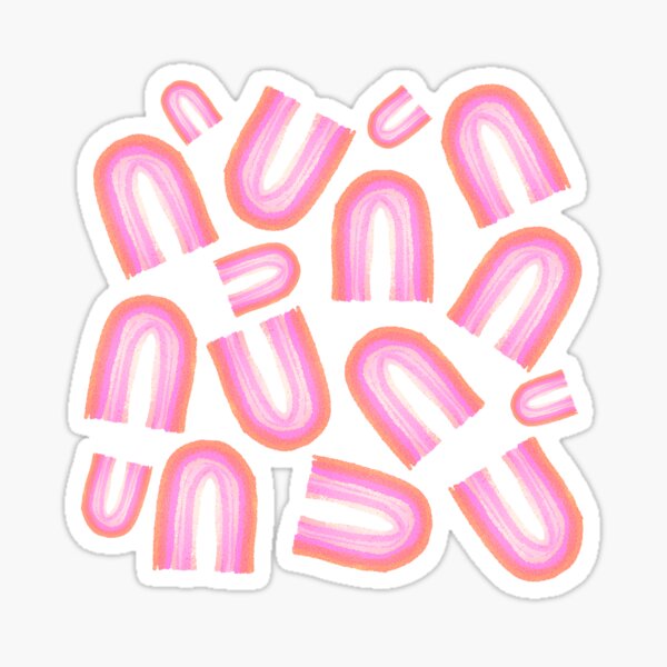 Regenbogen rosa pattern Sticker