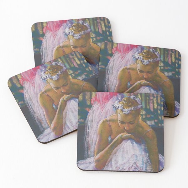 Item preview, Ballerina, Young ballet student resting in costume - Pastel colors with stained glass designed and sold by Rick Paller.