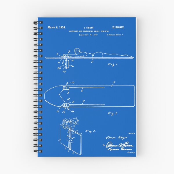 Item preview, Surfboard Patent - Blueprint designed and sold by FinlayMcNevin.