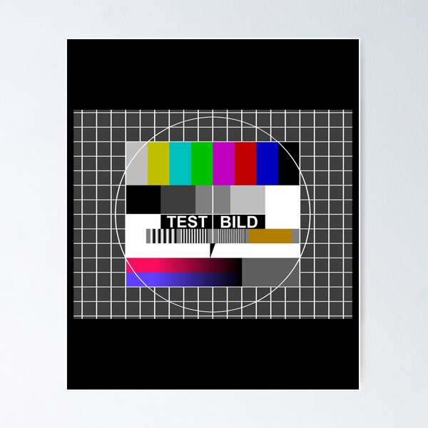 Aperçu de l'œuvre Test Image Tv Error 90's Retro TV Gift Image créée et vendue par Simcom.