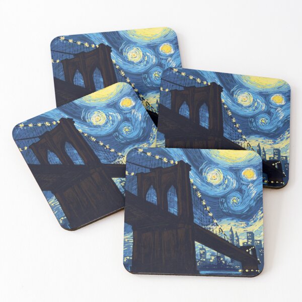 Item preview, Starry Night over Brooklyn Bridge designed and sold by lynxcollection.