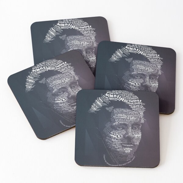 Item preview, Marie Curie Quotes Typography Art designed and sold by lynxcollection.