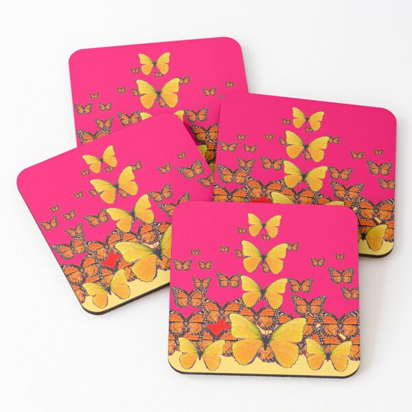 Item preview, RED & YELLOW BUTTERFLIES DECORATIVE VERTICAL PATTERN designed and sold by sharlesart.