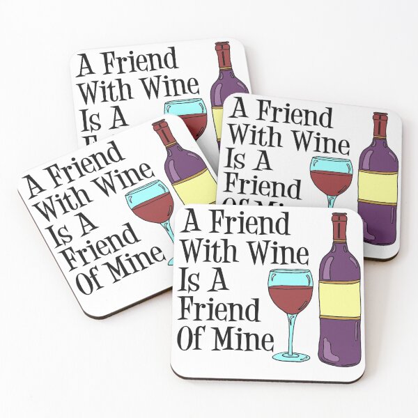 Item preview, A Friend With Wine Is A Friend Of Mine Wine Cartoon Humor designed and sold by jaycartoonist.