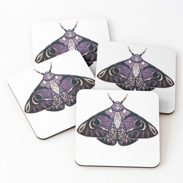 Item preview, Graphic Purple, Yellow, and Black Moth Sketch Artwork designed and sold by Manda Lyn LaCorte.
