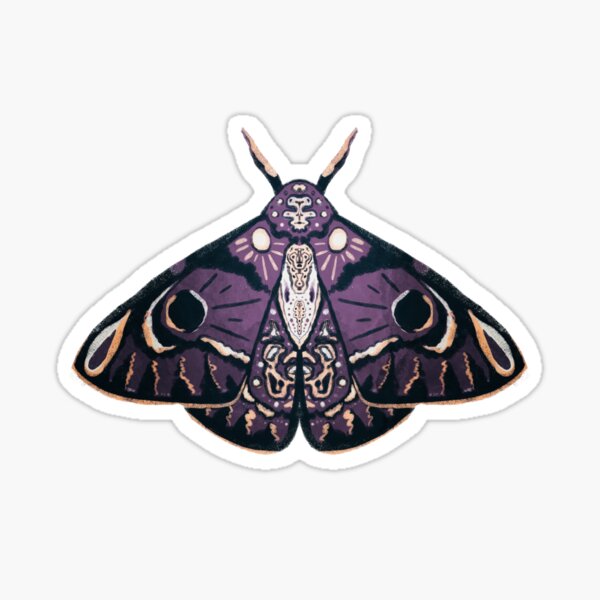 Violet Moth Sticker