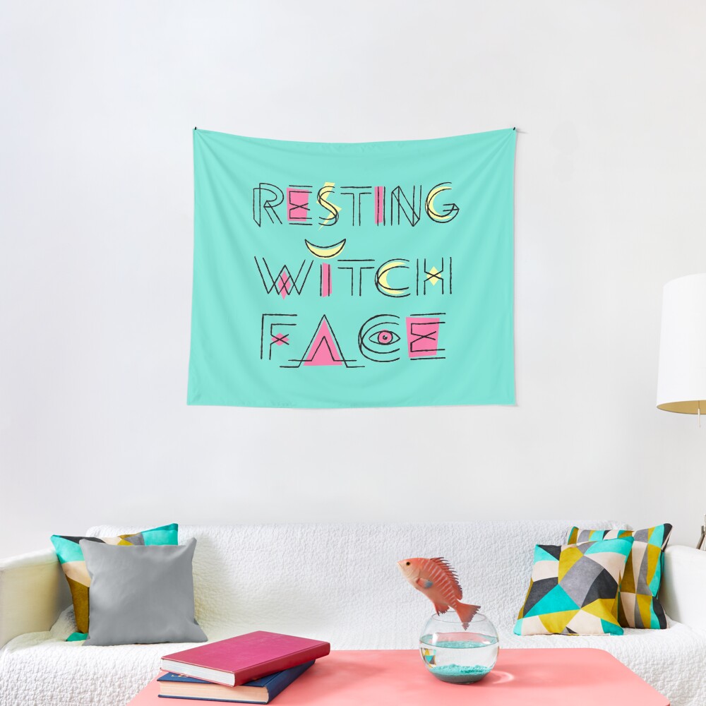 Resting Witch Face Tapestry