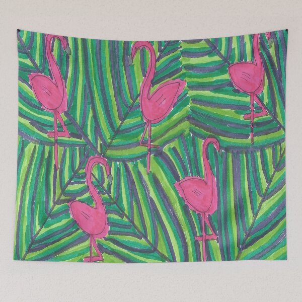 Item preview, Flamingo Jungle Vibe designed and sold by DanielleGensler.