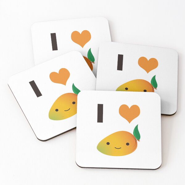 Item preview, I Love Mango Cute Kawaii Smiling Mango designed and sold by Hedgie Designs.