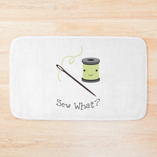 Item preview, Funny Sew What Sewing pun Cute Needle and Thread designed and sold by Hedgie Designs.