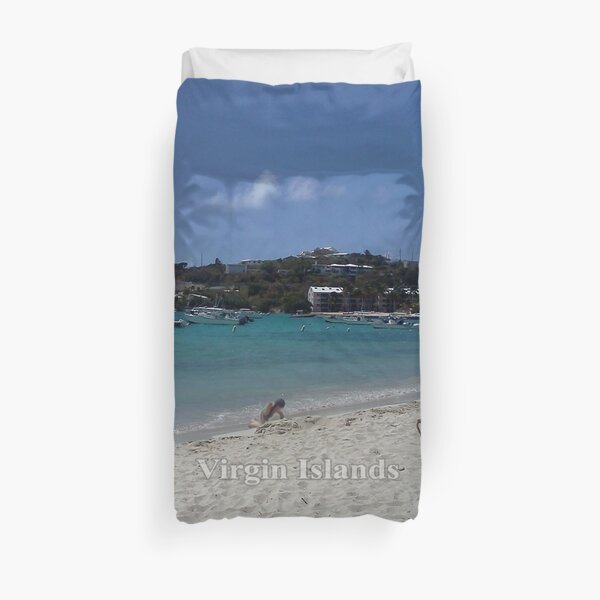 Virgin Islands Resort Beach Duvet Cover