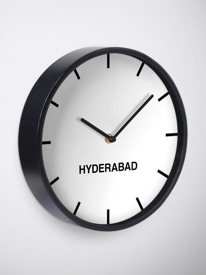 "Hyderabad Time Zone Newsroom Wall Clock " Clock by bluehugo Redbubble