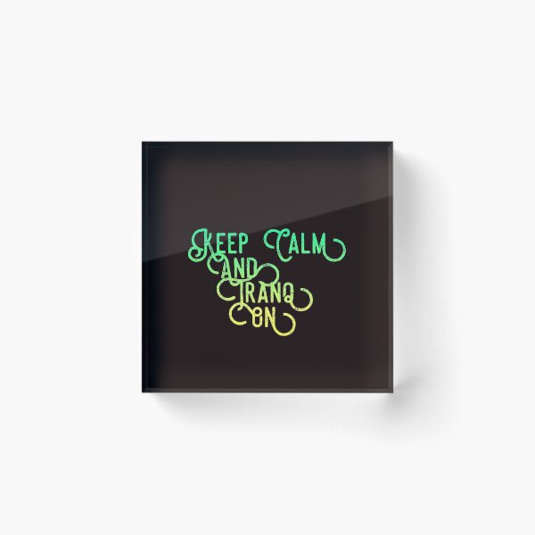 Item preview, Resto Druid Mantra: Keep Calm and Tranq On! (green/yellow/Script) designed and sold by CloudDance.
