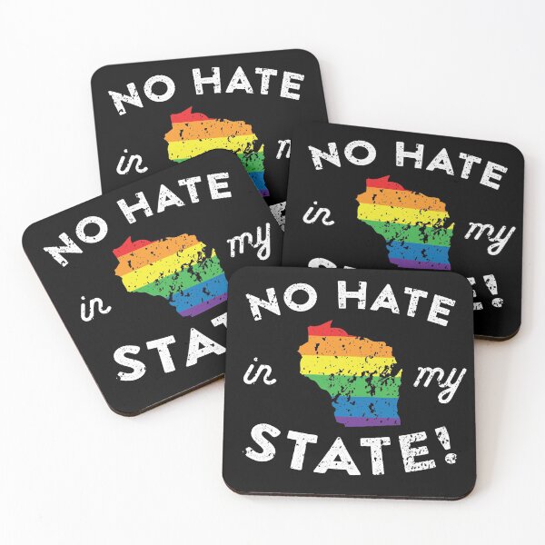 Item preview, No Hate in My State Wisconsin Pride designed and sold by Seeding Serendipity.