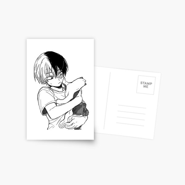 Todoroki with his cat Postcard