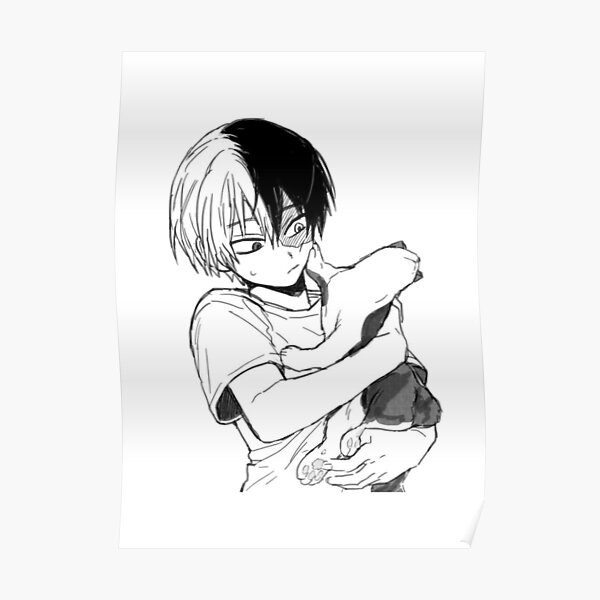 Todoroki avec son chat Poster