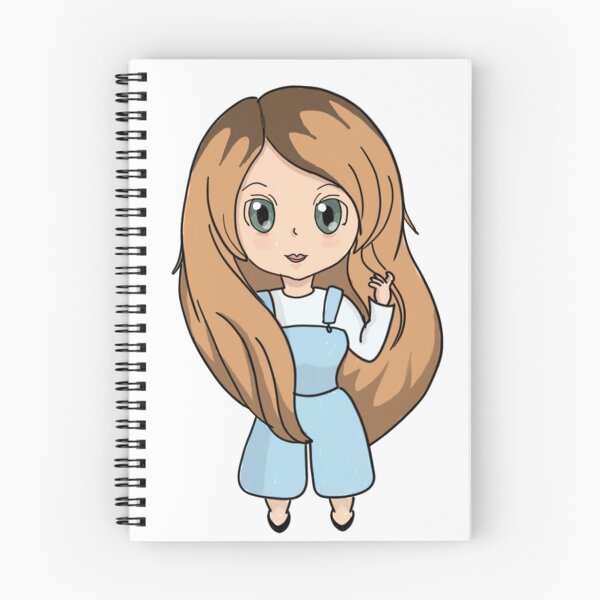 Item preview, Cute chibi girl in blue rompers designed and sold by AP-Style-Loft.