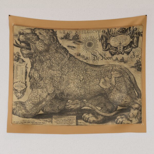 Item preview, Leo Belgicus, Benelux Union Map (1611) designed and sold by allhistory.