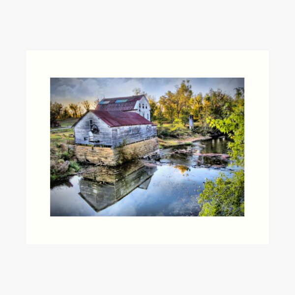 Item preview, "View Of The Old Green Mill From The Bridge" designed and sold by Melinda Stewart Page.