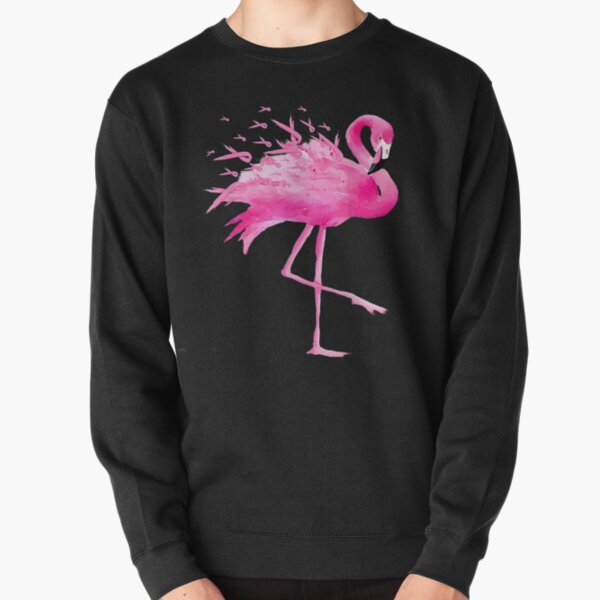 Flamingo Pink Ribbon Breast Cancer Awareness Gift Shirt 222 Pullover Sweatshirt
