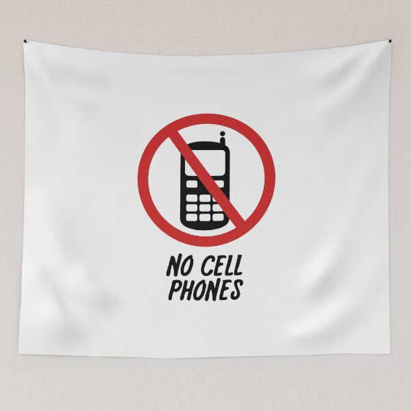 Item preview, Luke's "No Cell Phones" Sign designed and sold by friday-toons.