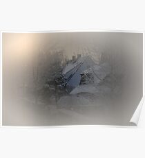 Cottage in the mist - Belgium Poster