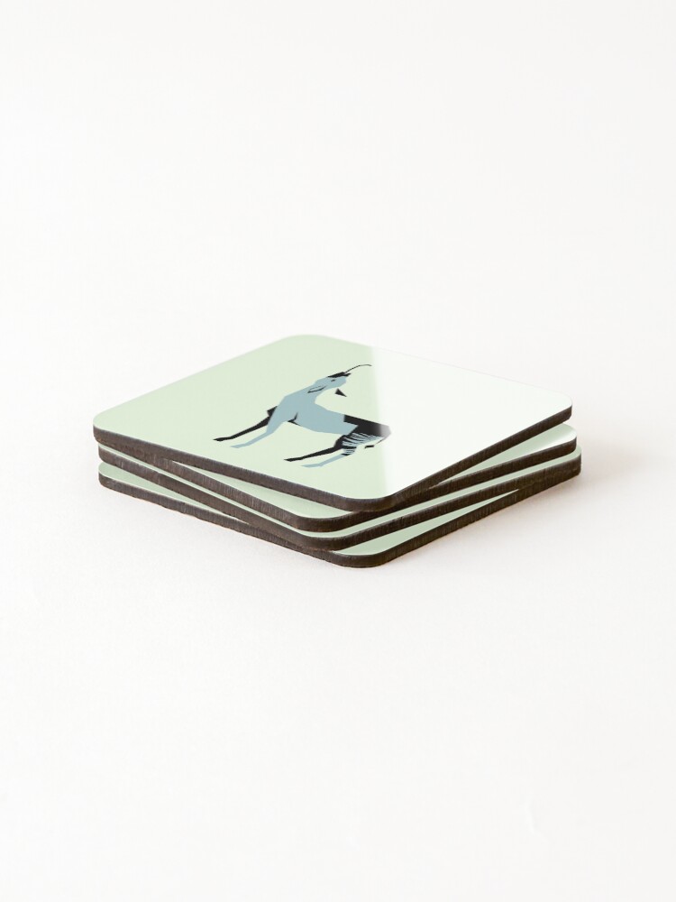 Thumbnail 4 of 5, Coasters (Set of 4), Geometric Okapi designed and sold by RachelScribless.