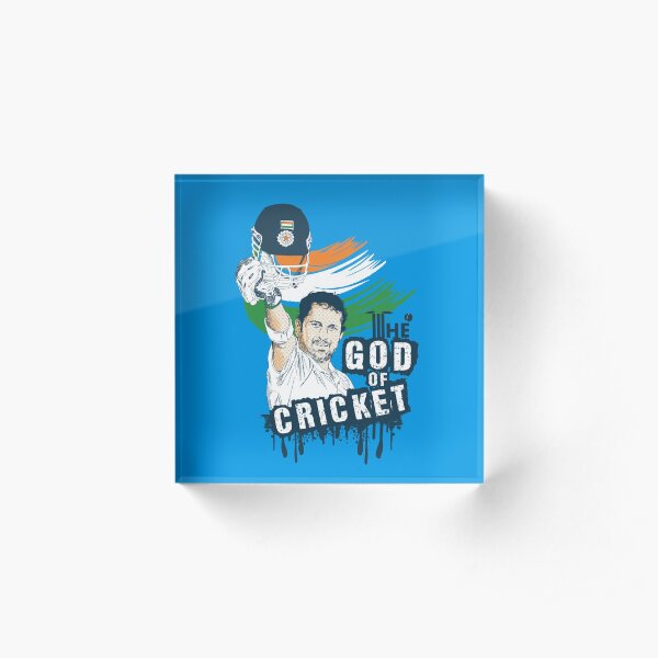 Sachin God of Cricket Acrylic Block