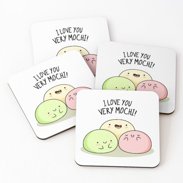 Item preview, I Love You Very Mochi Funny Mochi Puns  designed and sold by punnybone.