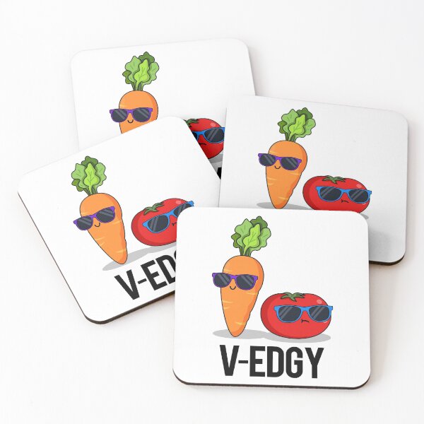 Item preview, V-Edgy Funny Veggie Puns  designed and sold by punnybone.