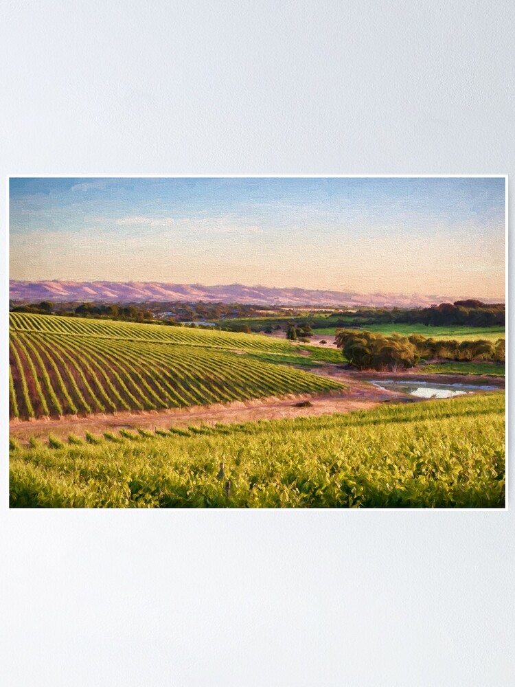 Alternate view of McLaren Vale Magic (digital painting) Poster