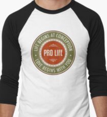 Life Begins At Conception Men's Baseball ¾ T-Shirt