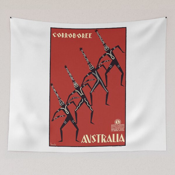 Item preview, 1934 Australia Corroboree Travel Poster designed and sold by retrographics.
