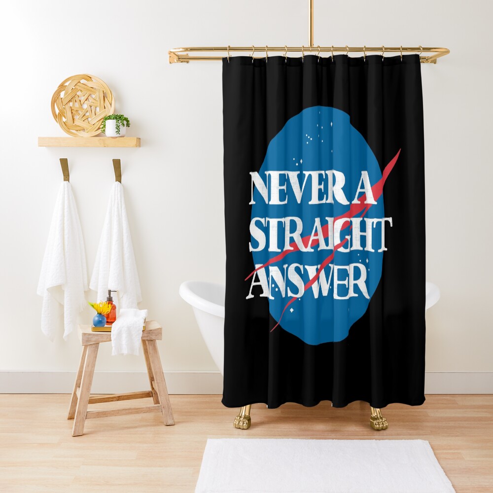 "NASA Never A Straight Answer" Shower Curtain for Sale by SpitLake