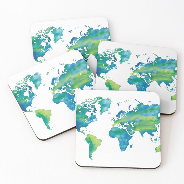 Item preview, Watercolor World Map designed and sold by Nicole Christine.